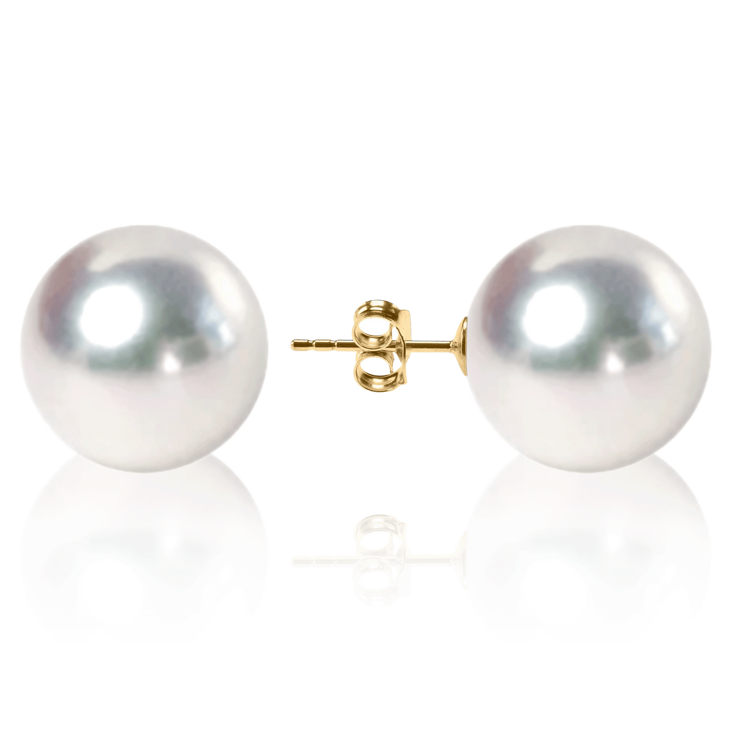 Myrvynte Ins style round aurora Freshwater Pearl Earrings,11-12mm,S925