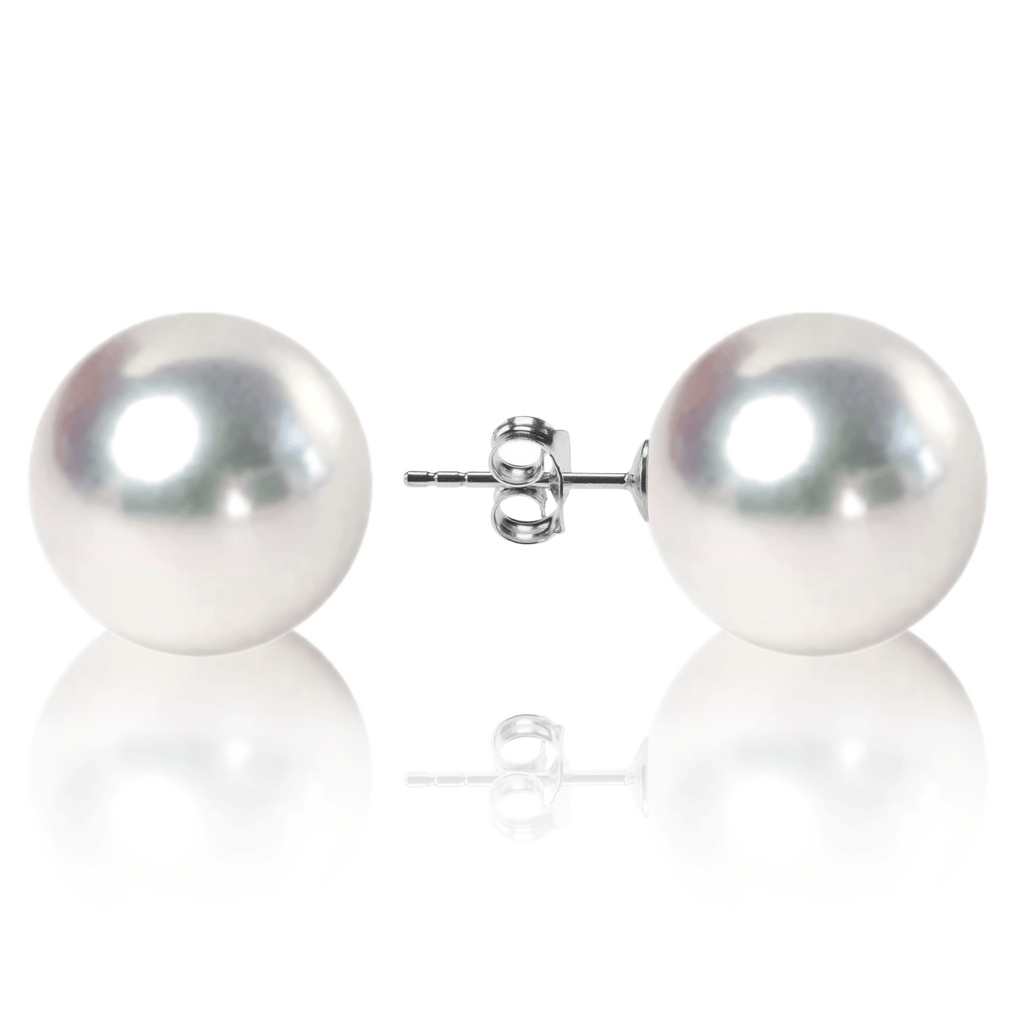 Myrvynte Ins style round aurora Freshwater Pearl Earrings,11-12mm,S925