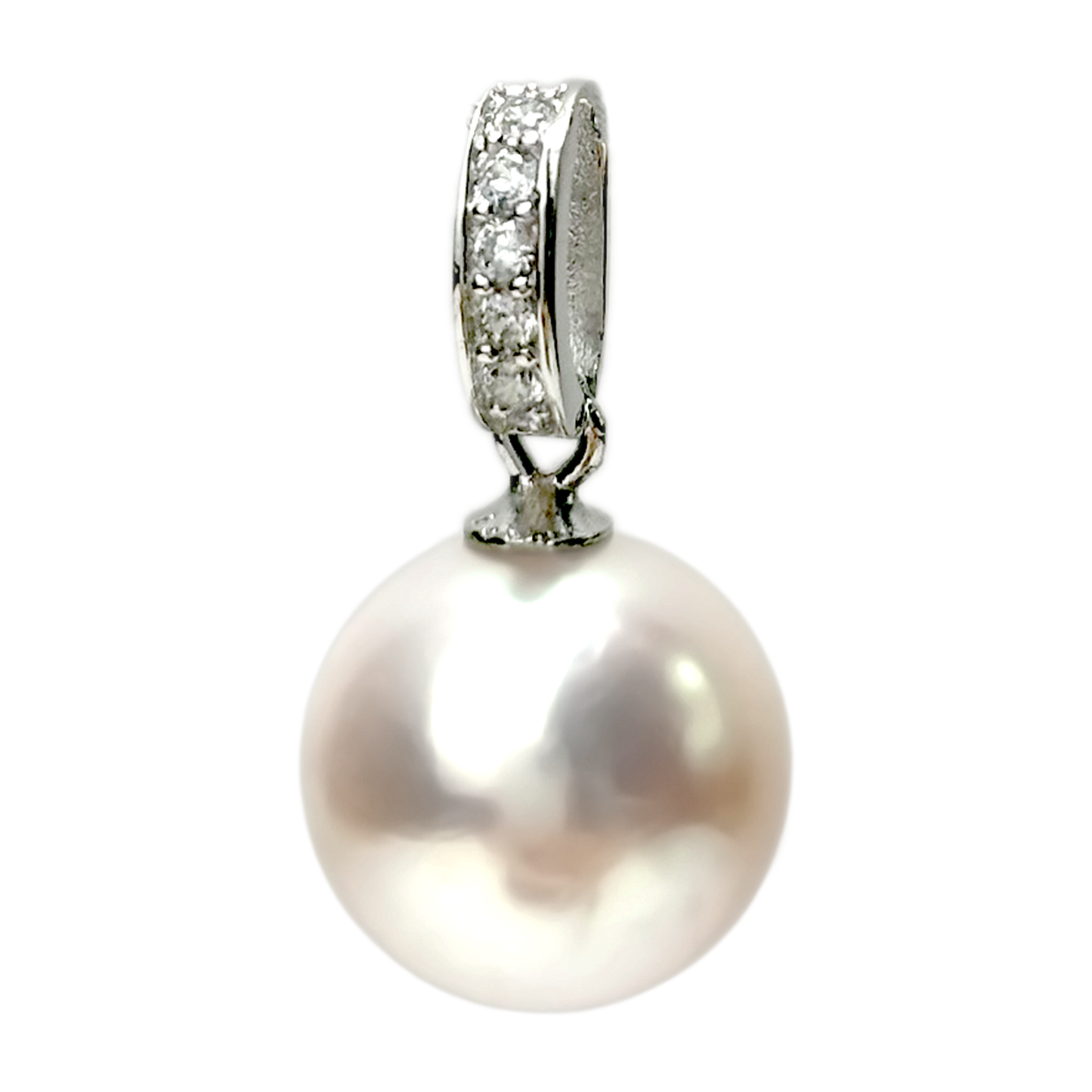 Myrvynte Ins Aurora Freshwater Pearl Universal Buckle Pendant Set,S925