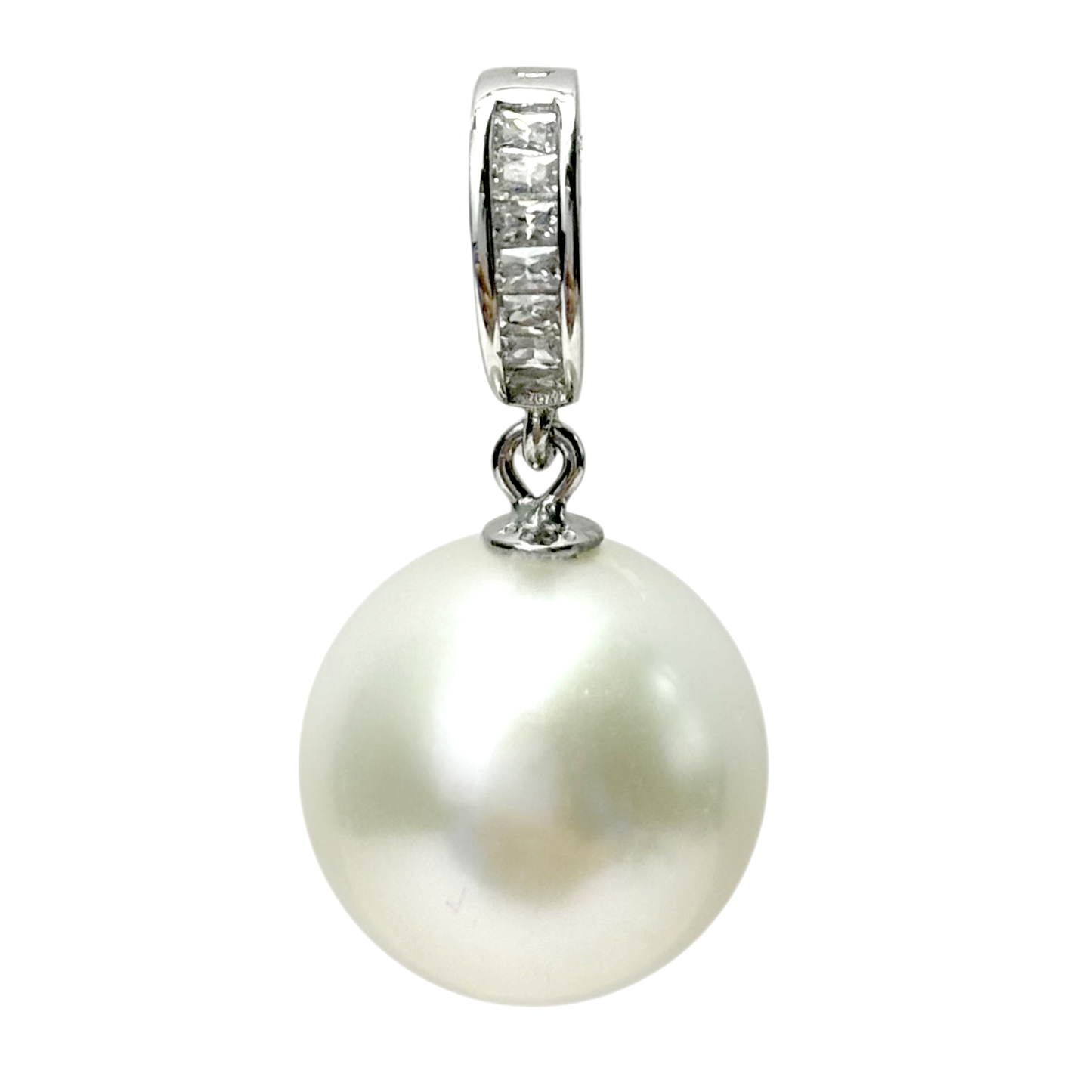 Myrvynte Ins Aurora Freshwater Pearl Universal Buckle Pendant Set,S925