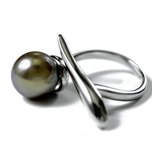 Myrvynte Elegant strong light purple Freshwater Pearl Ring,11-12mm,S925